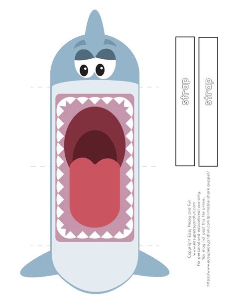 Printable Shark Puppet